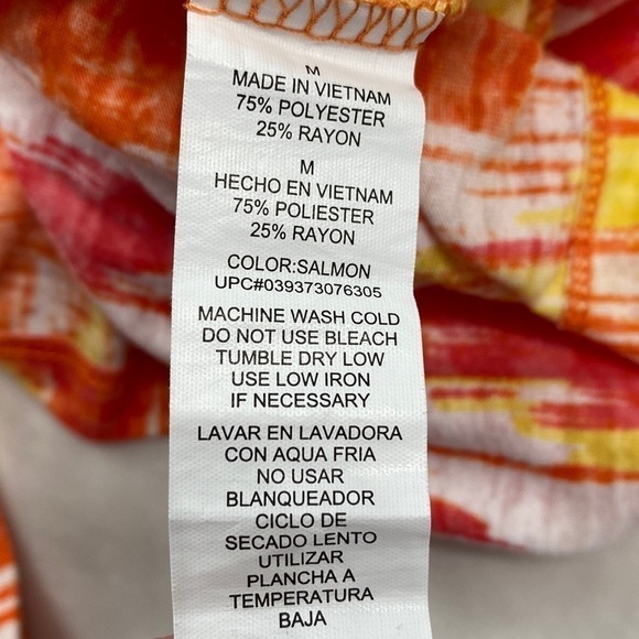 Chaus Sport Women’s Short Sleeve V-Neck Shirt Salmon Medium - Picture 5 of 5